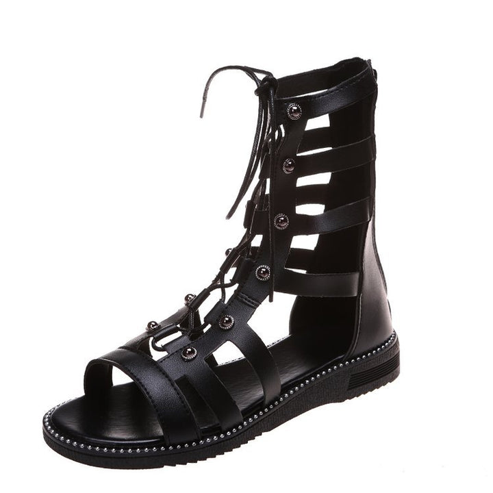 Damer gladiatorsandaler med åben tå, moderne snøre design og skridsikker sål Stilla