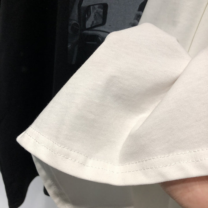 Dame T-shirt med nostalgisk fototryk og kreativ tekst Stilla