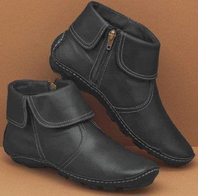 Dame støvler med moderne lynlås og blødt læder Stilla