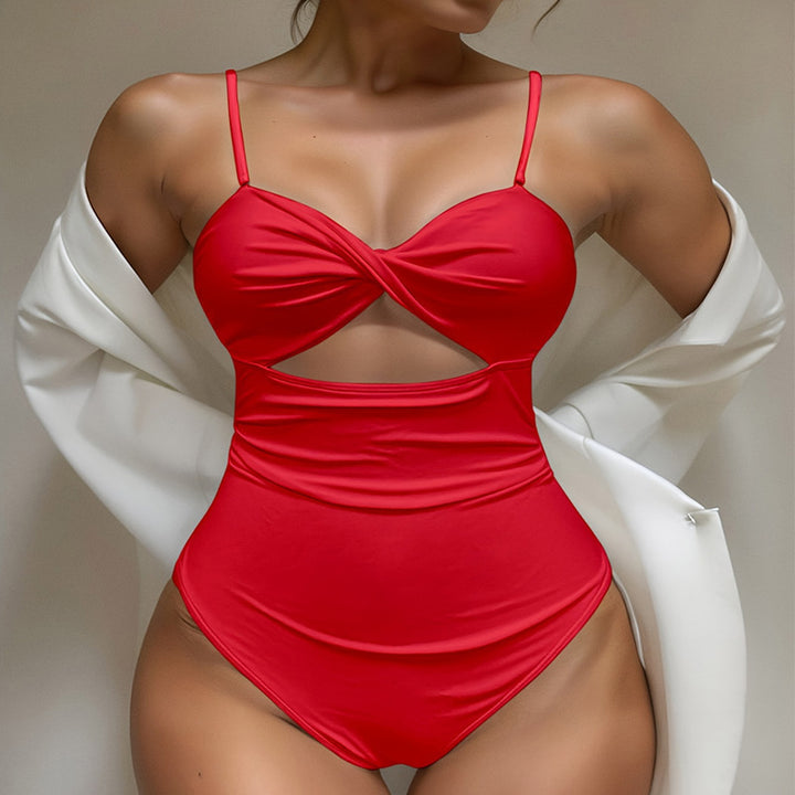Dame one-piece badedragt med raffineret cut-out og justerbare stropper Skovae