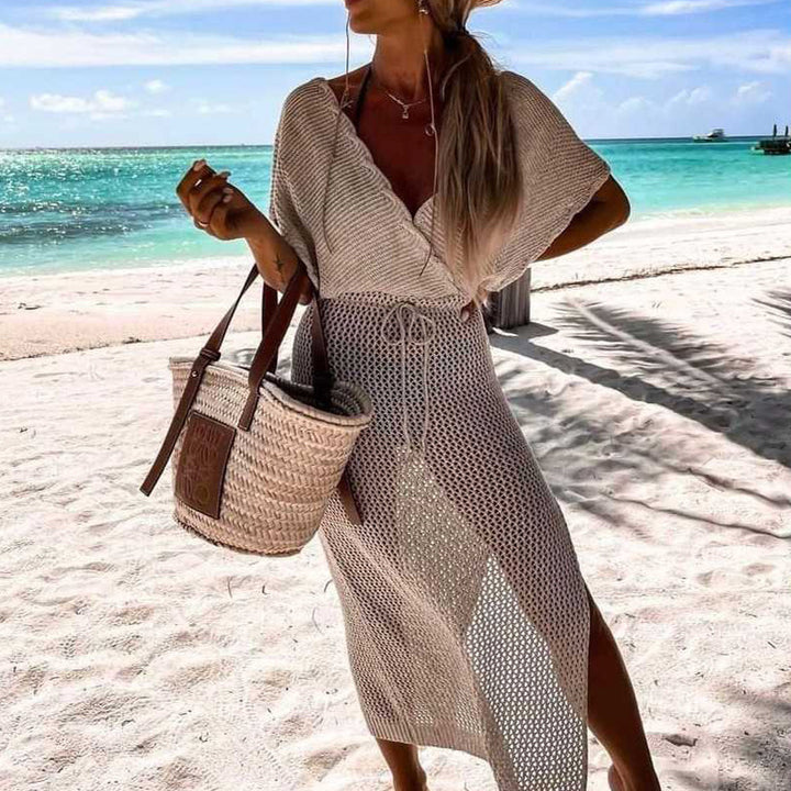 Dame hofte-længde strandovergang med elegant netdesign og afslappet snit Stilla