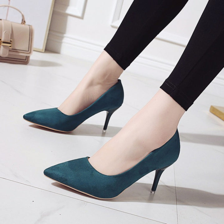 Dame High-Heel Pumps med elegant spids form og komfortabelt futter Stilla
