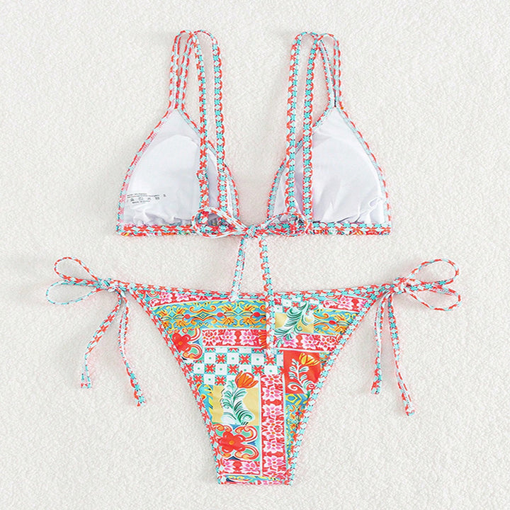 Dame triangel bikini med multifunktionelt reguleringsdesign Skovae