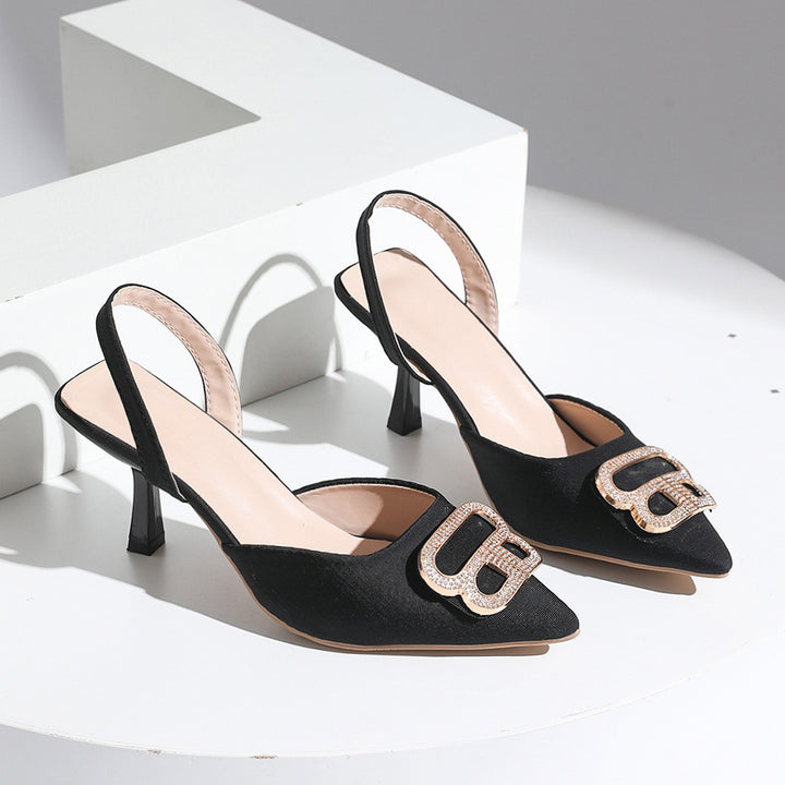Dame Elegante Slingback Pumps med moderne spænde og komfortabel hæl Stilla