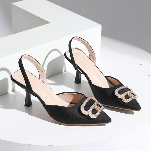 Dame Elegante Slingback Pumps med moderne spænde og komfortabel hæl Stilla
