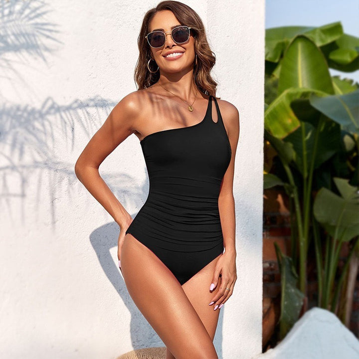 Femme Én-skulder Kunstnerisk Tryk Badedragt Stilla