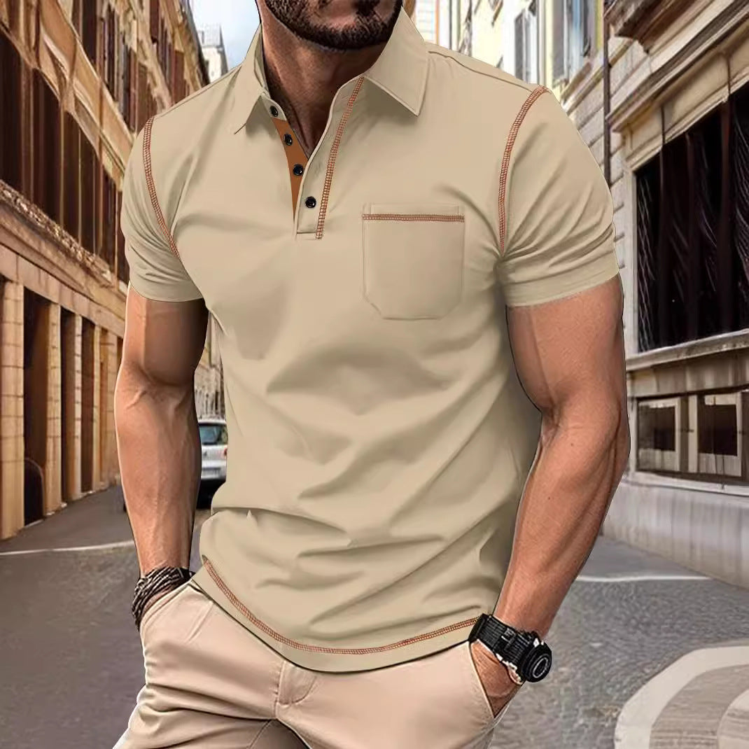 Herrer polo-shirt med karakteristiske accenter og moderne snit Stilla