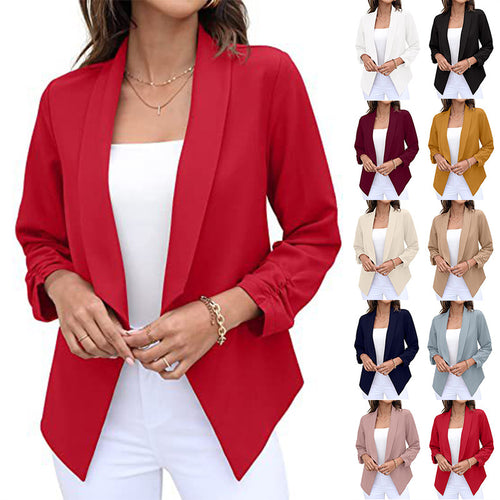 Damer Elegant Jakke med asymmetrisk Snit og raffinerede Detaljer Stilla
