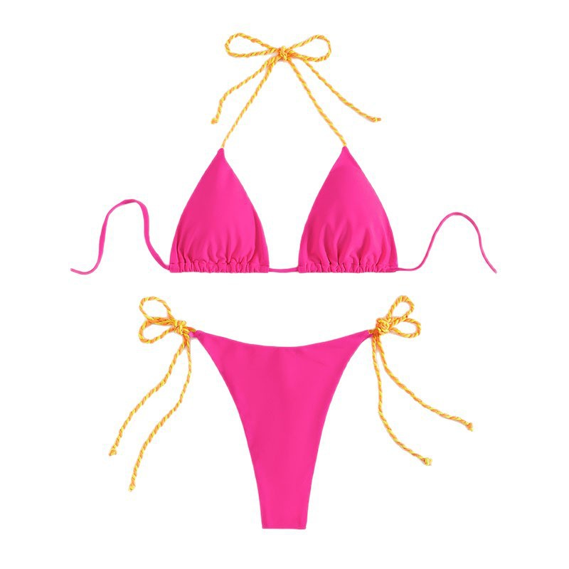 Dame Triangel-Bikini med fashionable snøredetaljer Skovae