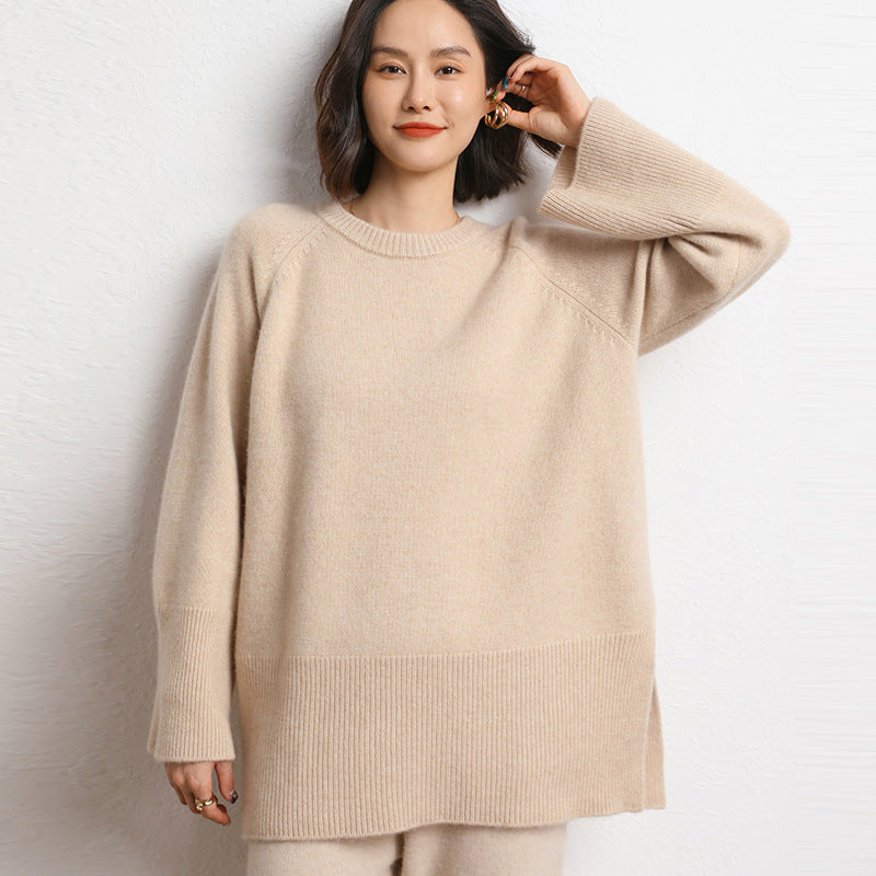 Dame chunky striktrøje med oversized design og voluminøse ærmer Stilla