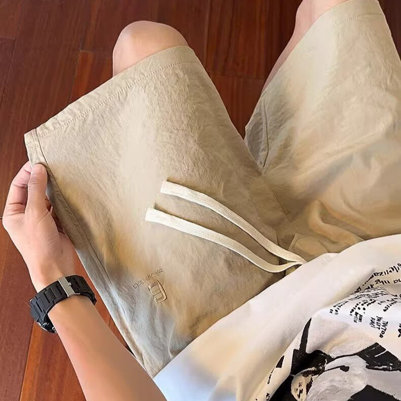 Herrer Behagelige Linned-Shorts med justerbar snor og sidelommer Stilla