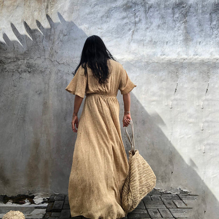 Dame Strandkimono med elegant snit og luftige ærmer Stilla
