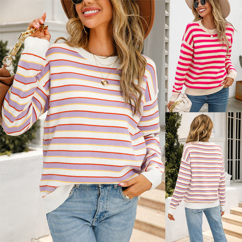 Kvinders afslappede stribede sweater Stilla