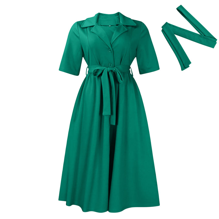 Dame Midikjole i elegant blazerstil med bælte Stilla