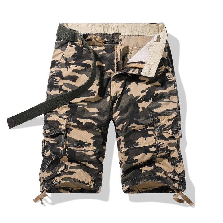Herre Cargoshorts i camouflage-design med justerbar Talje Stilla