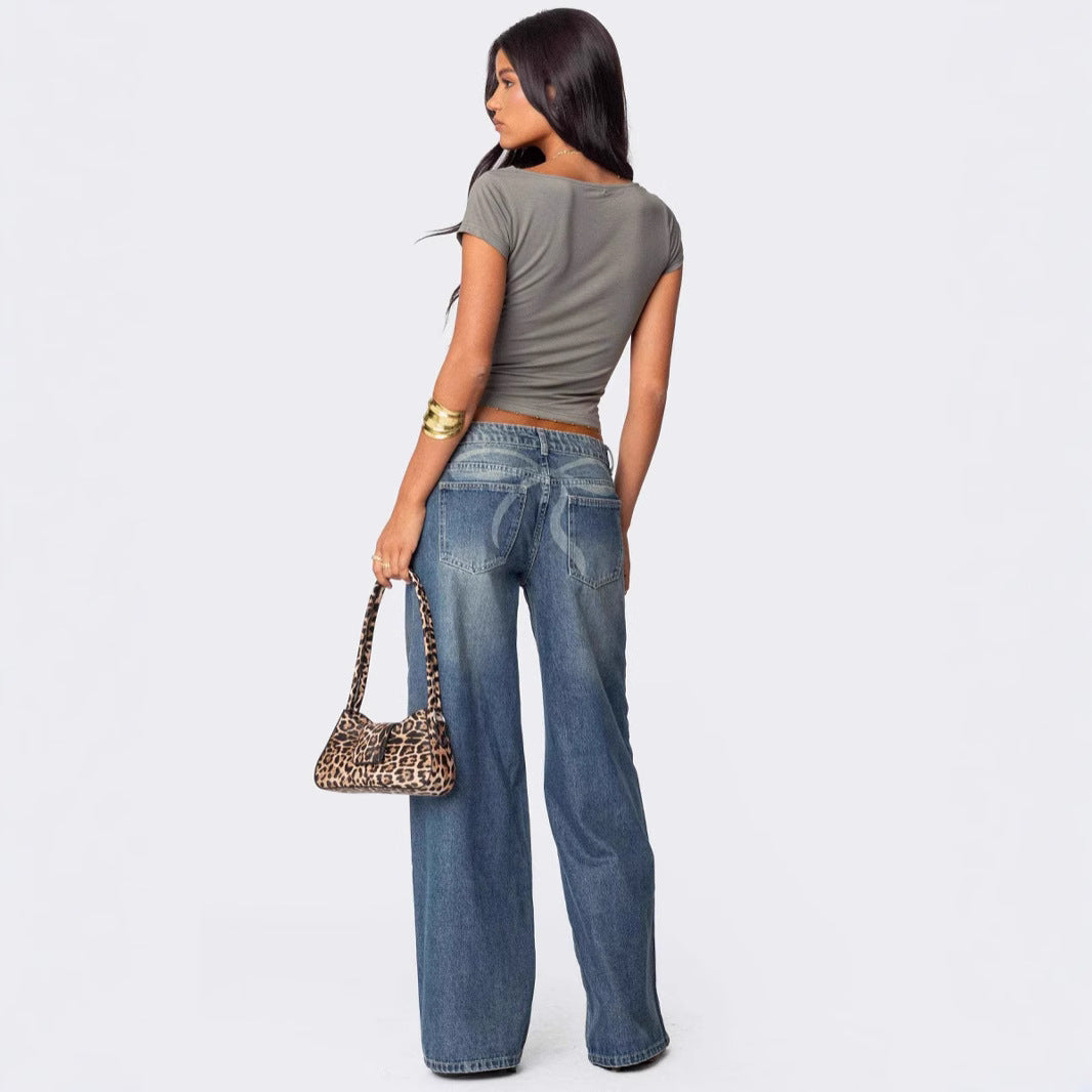Dame Løs skåret jeans med høj talje og elegant snit Stilla