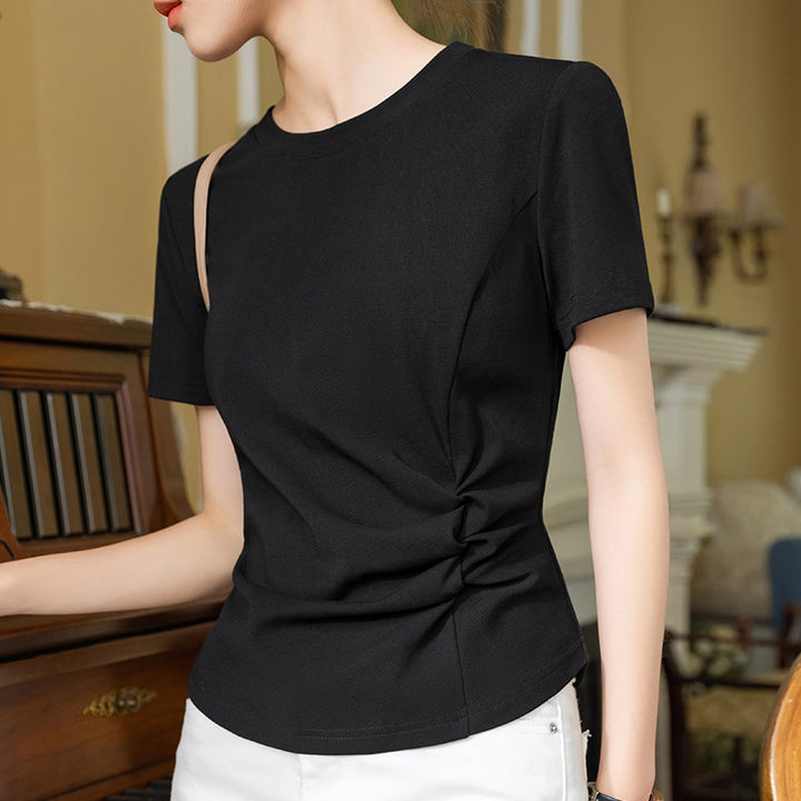 Dame Figurtilpasset T-shirt med sidelommet Stilla