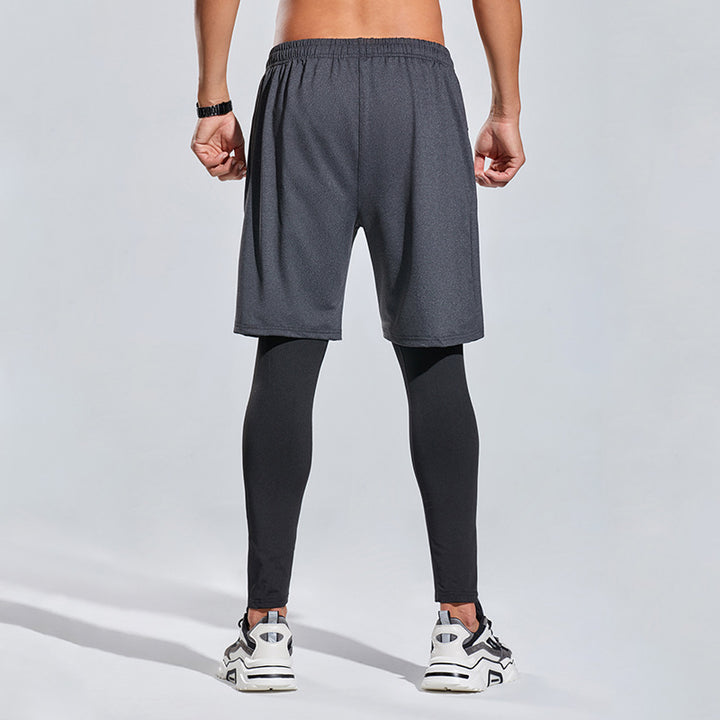 Herre Sporty Kompressionsshorts med integreret leggings-system Stilla