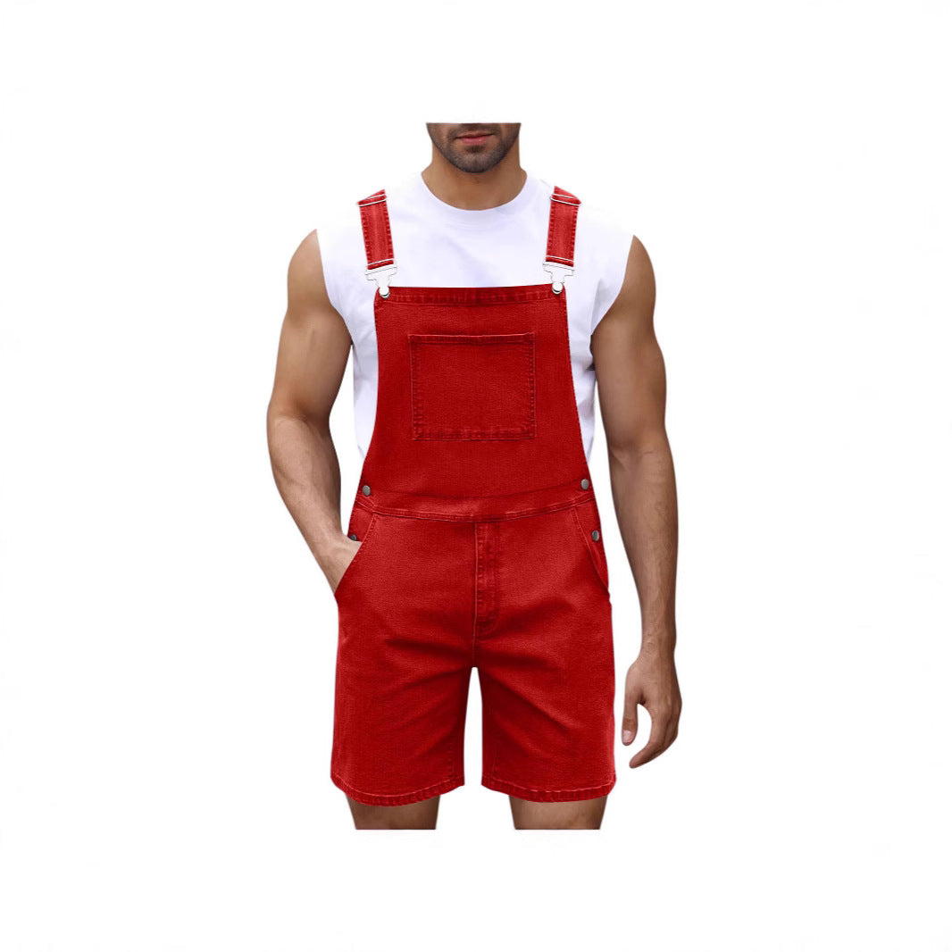 Herrer Casual Denim Overalls Stilla