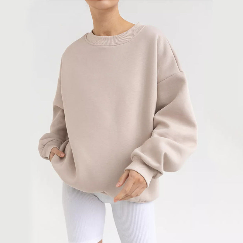 Kvinders hyggelige oversized sweatshirt med en løs pasform og komfortabelt indre for.