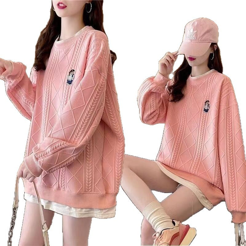 Damer Cozy Knit Sweater med Kabelmønster Stilla