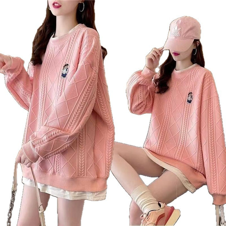 Damer Cozy Knit Sweater med Kabelmønster Stilla