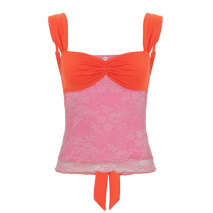 Kvinder Komfortabelt Overdel Tanktop med Elegant Spids Skovae
