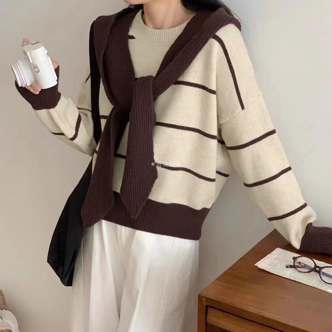 Kvinders casual sweater med snøring Stilla