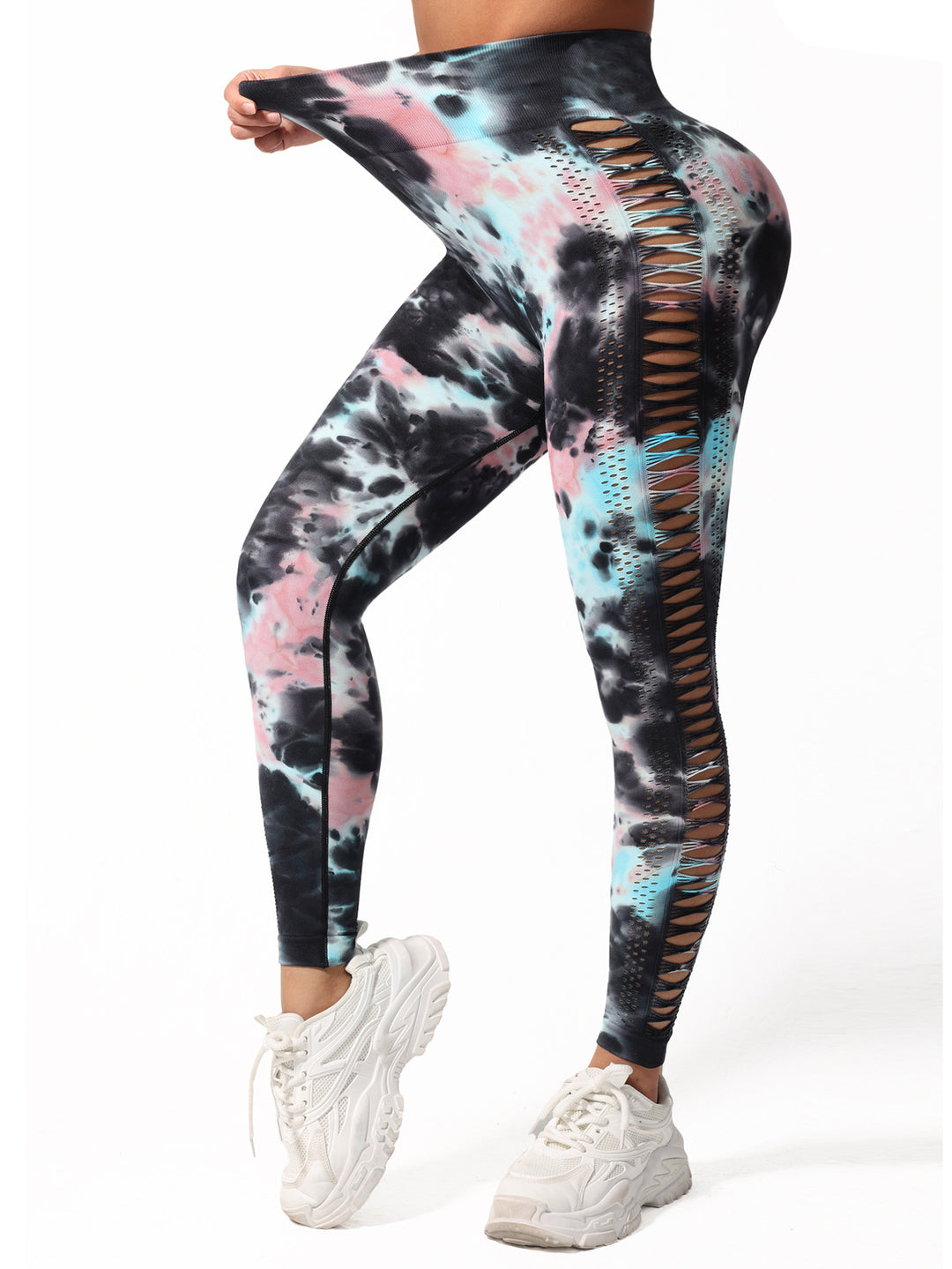 Dame sportleggings med unik snit og stilfulde cut-outs Stilla
