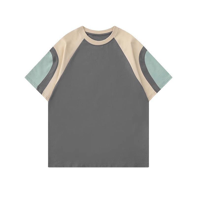 Dame farveblokeret relaxed fit T-shirt Stilla