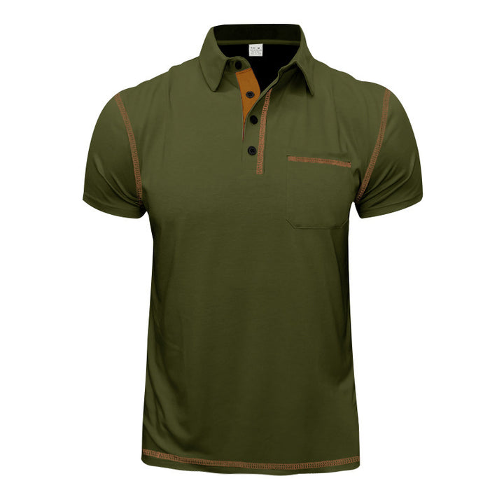 Herre fashion polo shirt med moderne krave og praktisk brystlomme Stilla