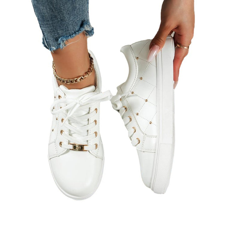 Dame Sporty Sneakers i det elegante stepmønster Stilla