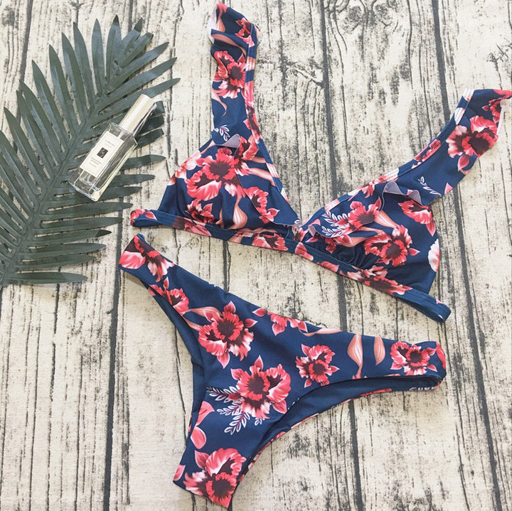 Damer Floral Triangel-Bikini Skovae