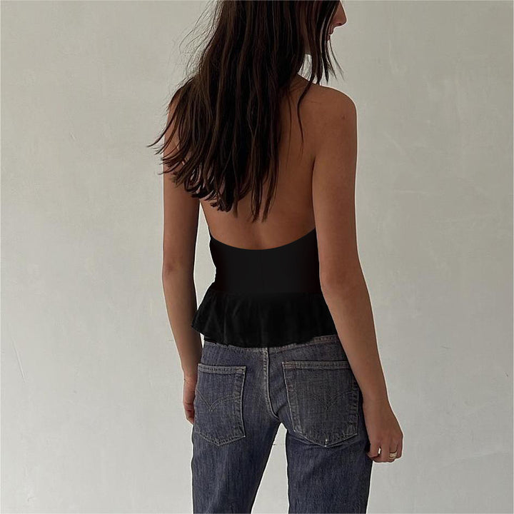 Dame Off-Shoulder Top med fine spidsdetaljer Skovae