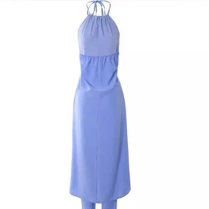Dame Elegant To-delt med stilfuld frakke og cropped bukser Skovae