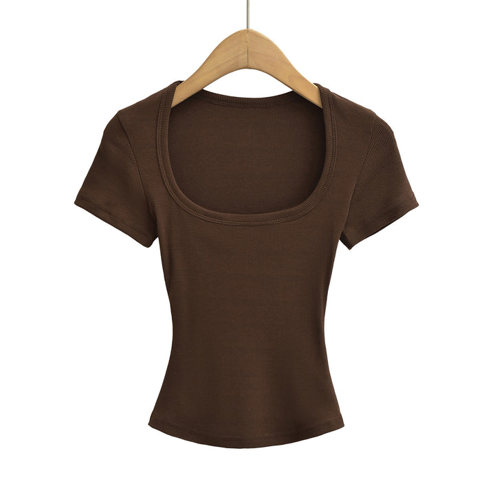 Dame figursyet rundhalset T-shirt lavet af kvalitetsjersey Stilla