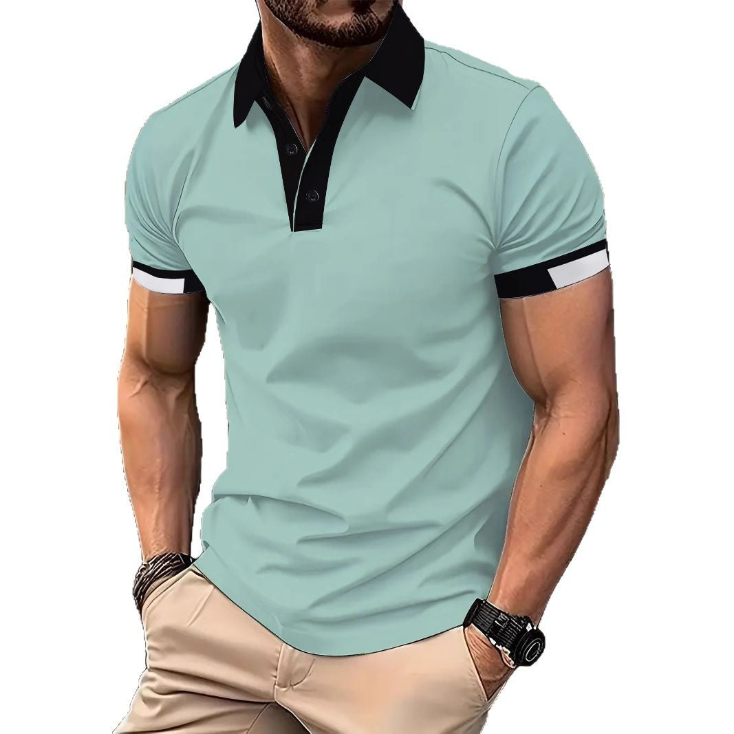 Herrer Poloshirt med kontrastfarver og moderne snit Stilla