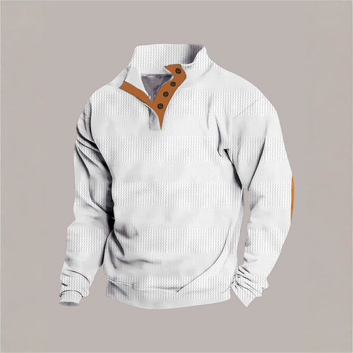 Herrer pullover med moderne højtstående krave og struktureret design Stilla