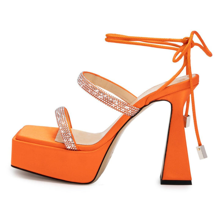Femme Platform Højhælede Sandaler med Strass-Accenter Stilla
