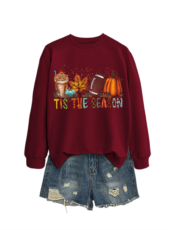Women's sweatshirt with autumn motif and relaxed fit Stilla