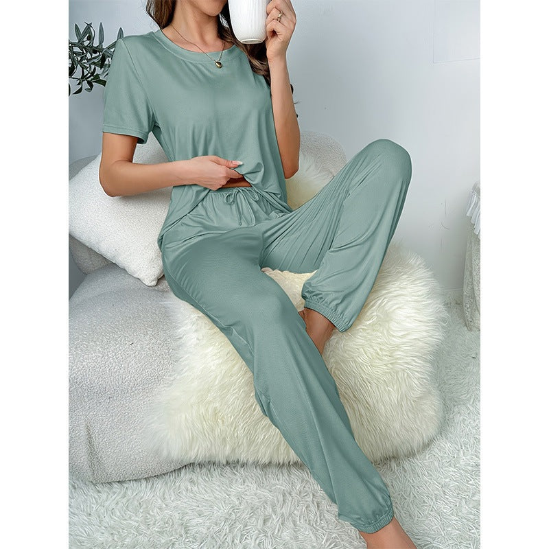 Dame Loungewear-sæt med elastisk talje og blødt stof Stilla