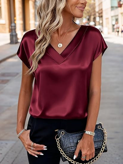 Damer Satinbluse Skovae