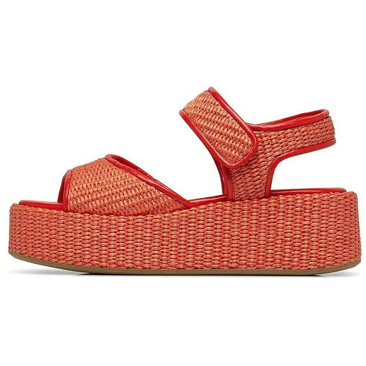 Femme Chunky Flettet Platform Sandaler Stilla