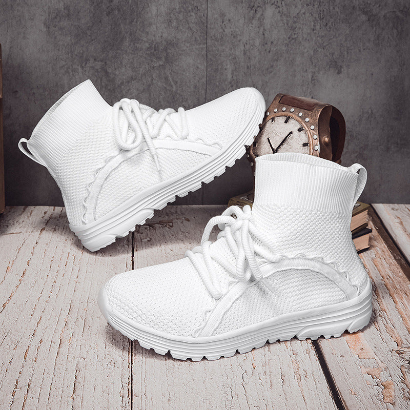 Herrer High-Top Åndbare Strikkesneakers Stilla