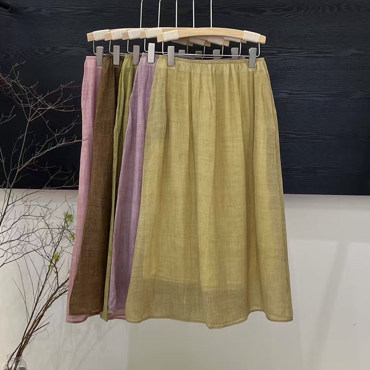 Femme Flydende Maxikjole med Elastisk Talje Stilla