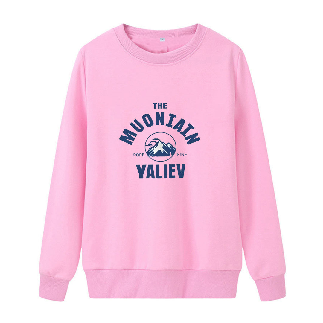 Kvinders hyggelige sweatshirt med front bjergmotiv Skovae