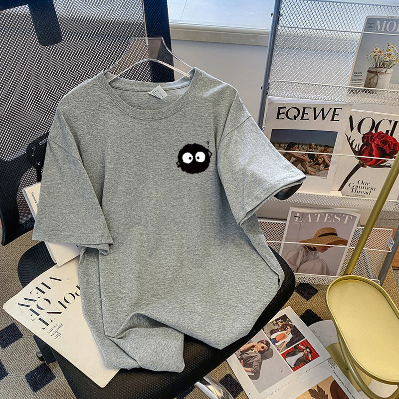 Dame T-Shirt med kreativt cartoon-motiv Stilla