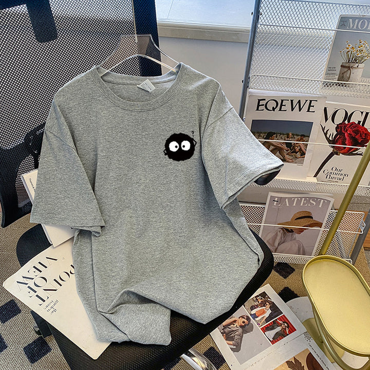 Dame T-Shirt med kreativt cartoon-motiv Stilla