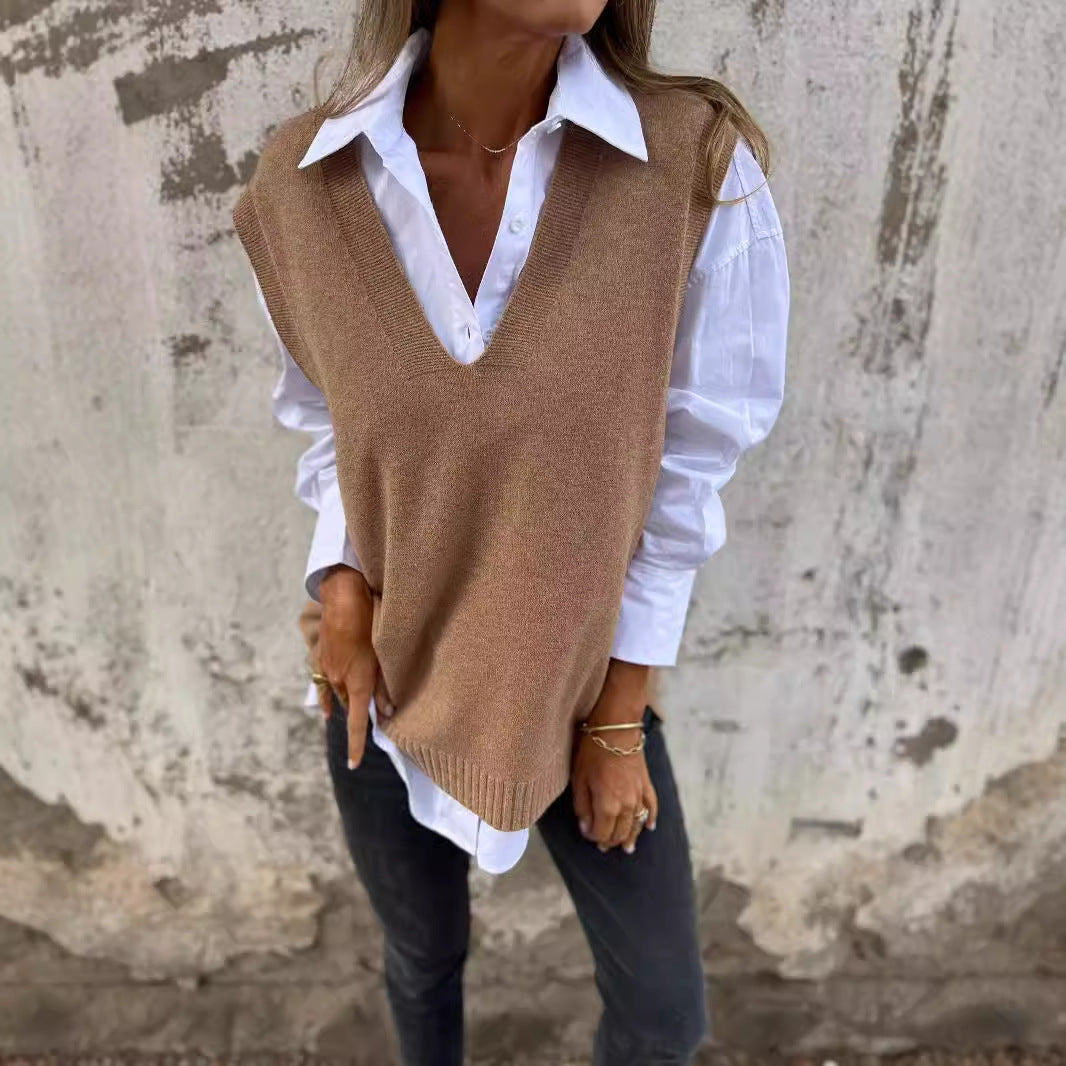 Dame Behagelig Strik Vest Stilla