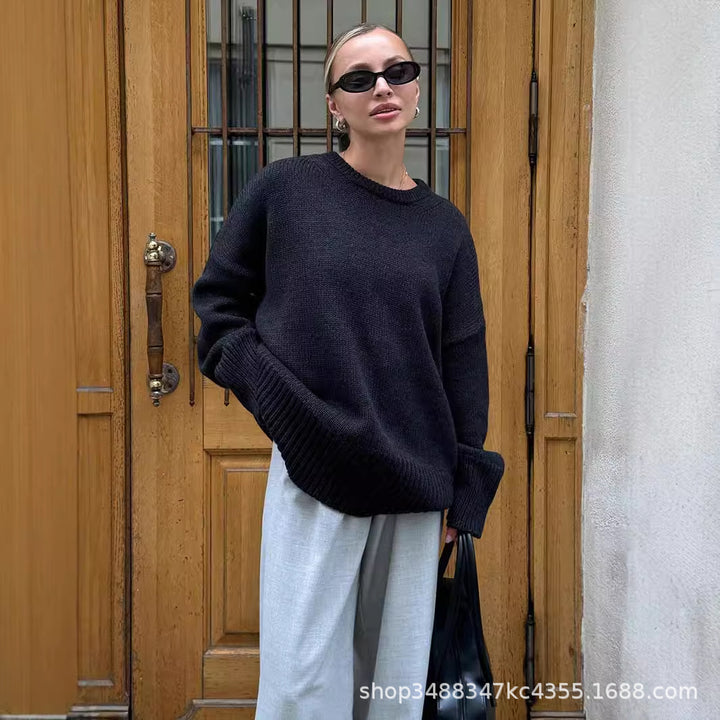 Femme Oversize Chunky Strikpullover Stilla